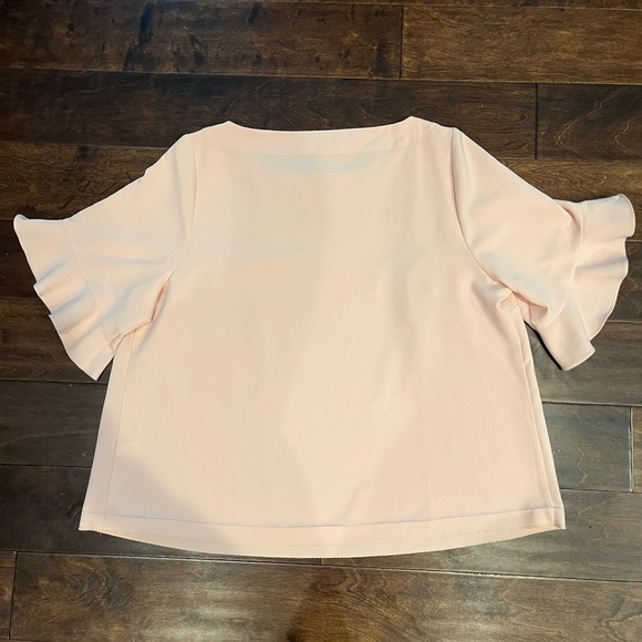 Women’s Lane Bryant pink shirt with ruffle sleeve - Picture 2 of 3